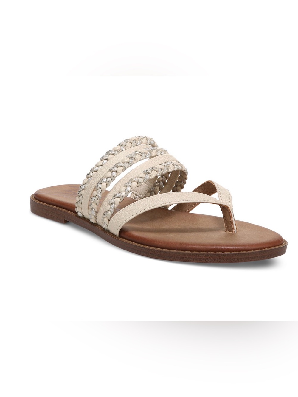 Zodiac Women's 8 Cary Braided Strappy Thong Flip Flop Slide Sandals NWOB